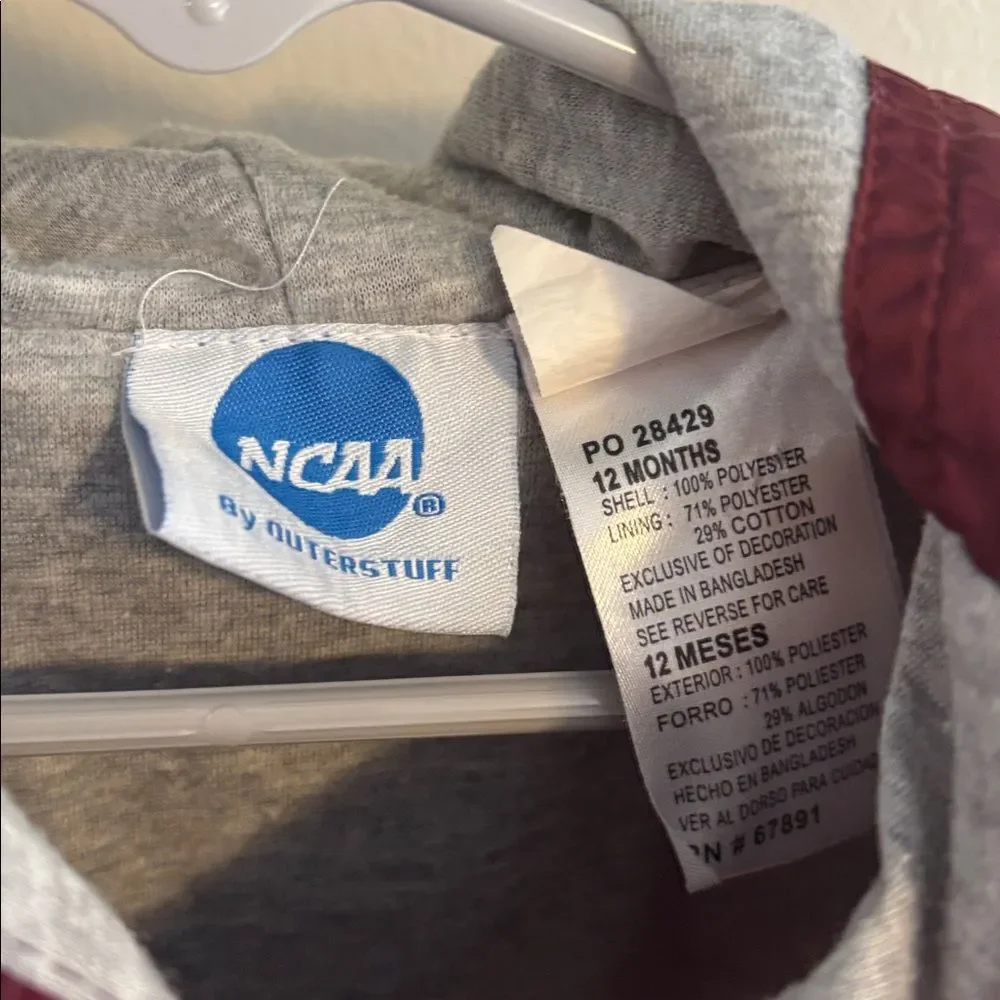 Virgina tech Maroon and Orange Jacket size 12 months
